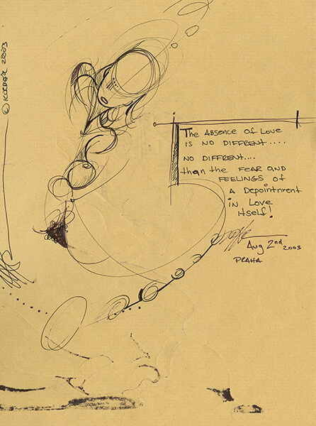 Photo from artist Michael J. Korber's Artist Sketchbook from Prague, Czech Republic in ink on paper